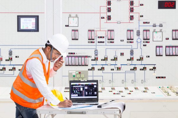 depositphotos 148039309 stock photo electrical engineer working at control