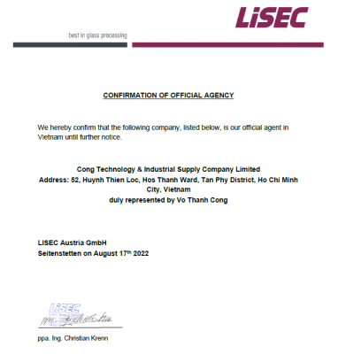 Đại diện LISEC có chứng nhận tại Việt Nam- CTI Supply 2 Đại diện Lisec