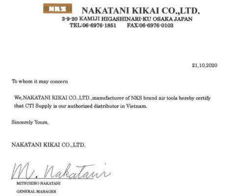 NKS distributor certificates