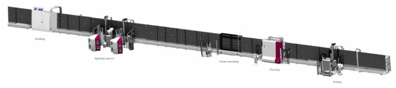 Máy sản xuất kính hộp LISEC xuất xứ Châu Âu 5 Chuyền sản xuất kinh hộp tốc độ siêu cao