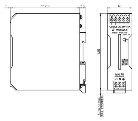 Bộ nguồn Wieland WIPOS PS1 24-5 (81.000.6530.0)