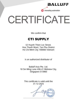 Balluff distributor certificates