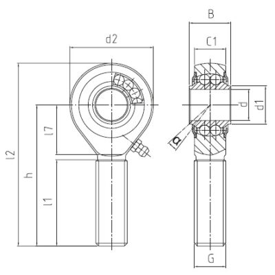 BRM08-00-501 Bạc đạn mắt trâu