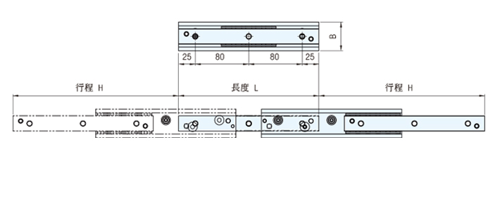 Thanh ray ống lồng DEF22-770-788