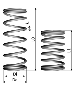 Compression Spring: LC 029BB 03M, LC 032B 01 M, LC 038C 16 M, LC 035D 08 M. 4 Compression Spring LC 032B 01 M